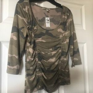 NEW Express One Eleven Camo Top Size S